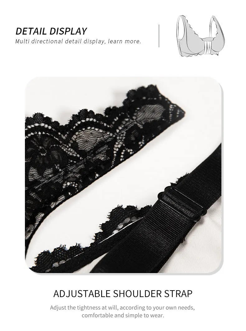 Lace Full Coverage Plus Size  Wireless Bra