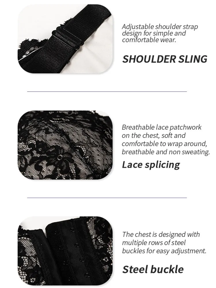 Lace Full Coverage Plus Size  Wireless Bra