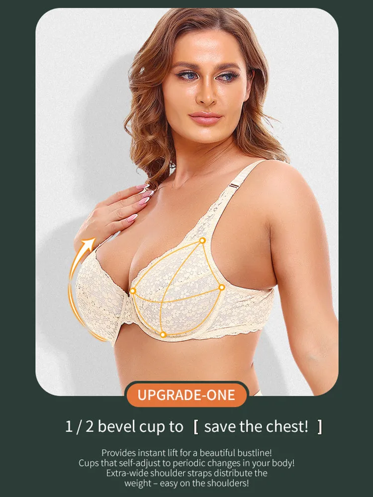 Lace Jacquard Ultra-thin Underwire Bras