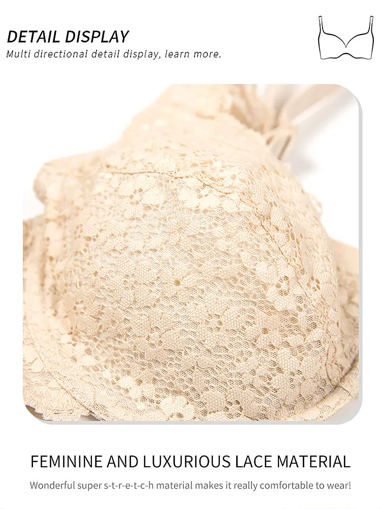 Lace Jacquard Ultra-thin Underwire Bras