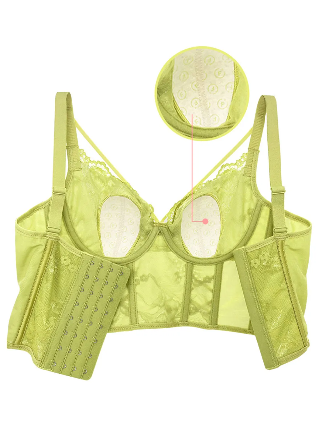 Lace Longline Support Minimizer Bras