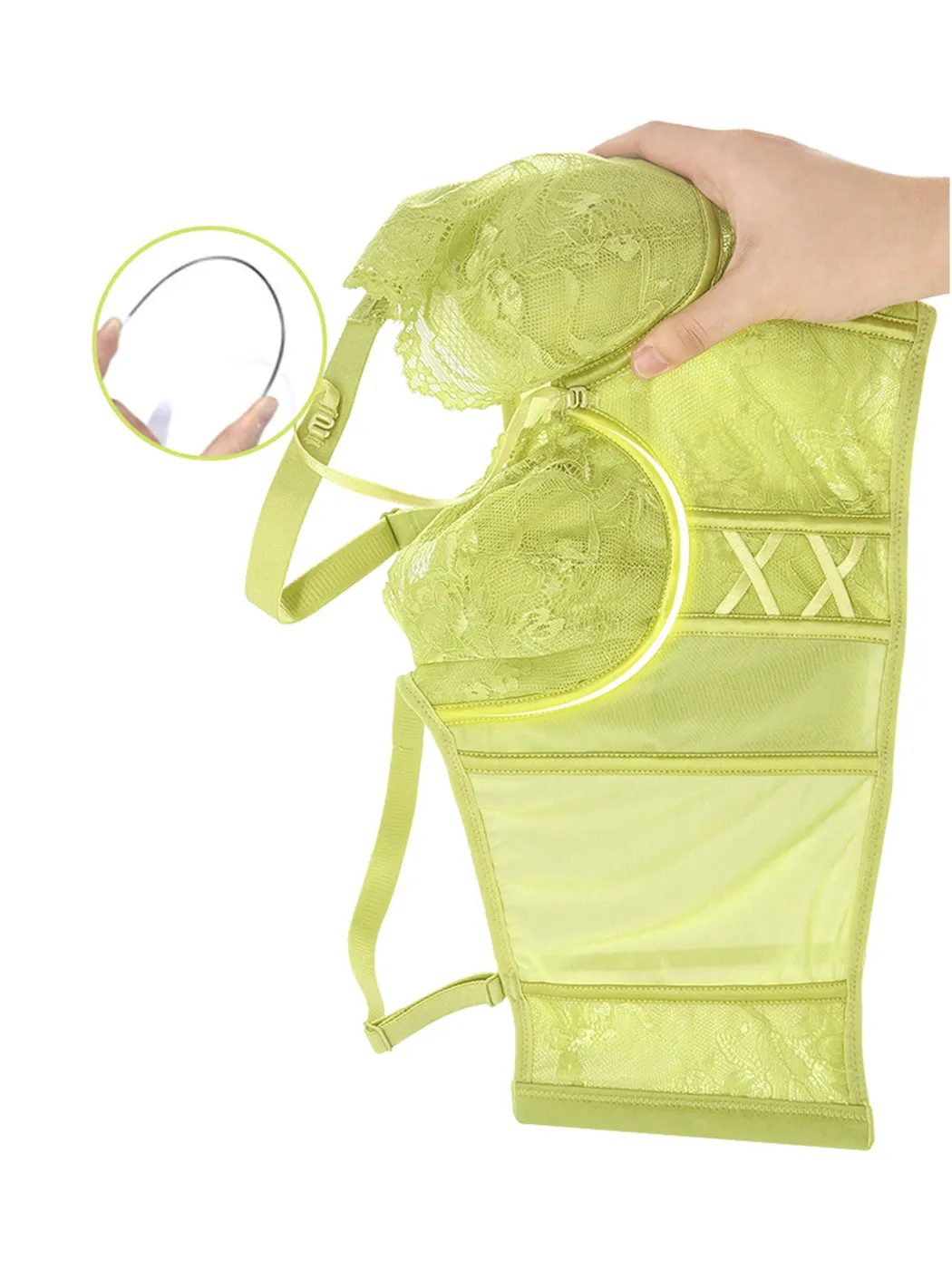Lace Longline Support Minimizer Bras