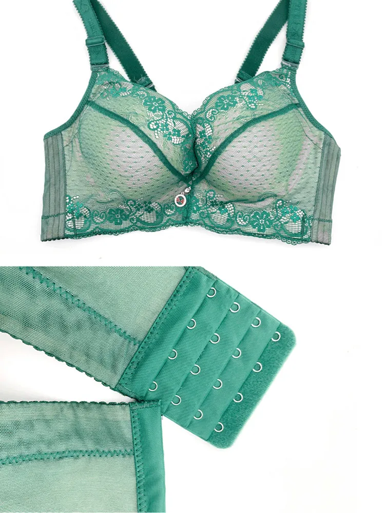 Lace Padded Cup Push Up Wire-Free Bra