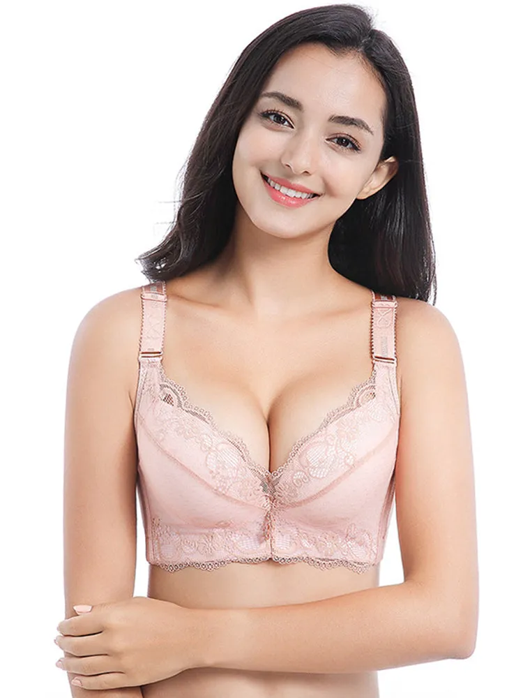 Lace Padded Cup Push Up Wire-Free Bra