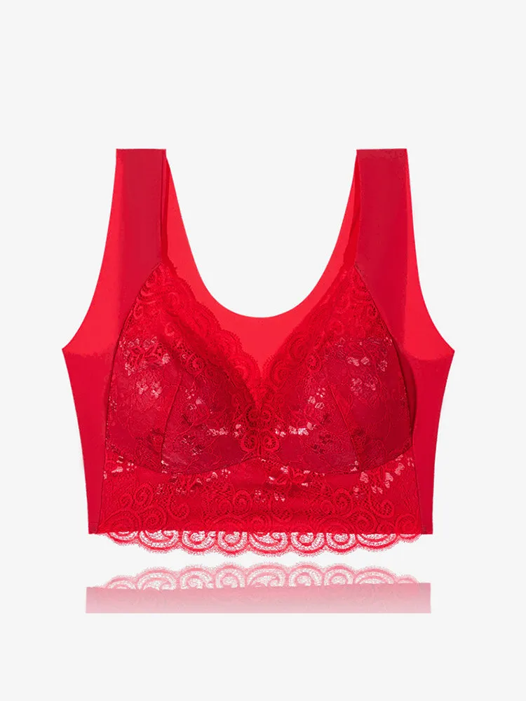Lace Seamless Soft Sleep Bra without Underwire