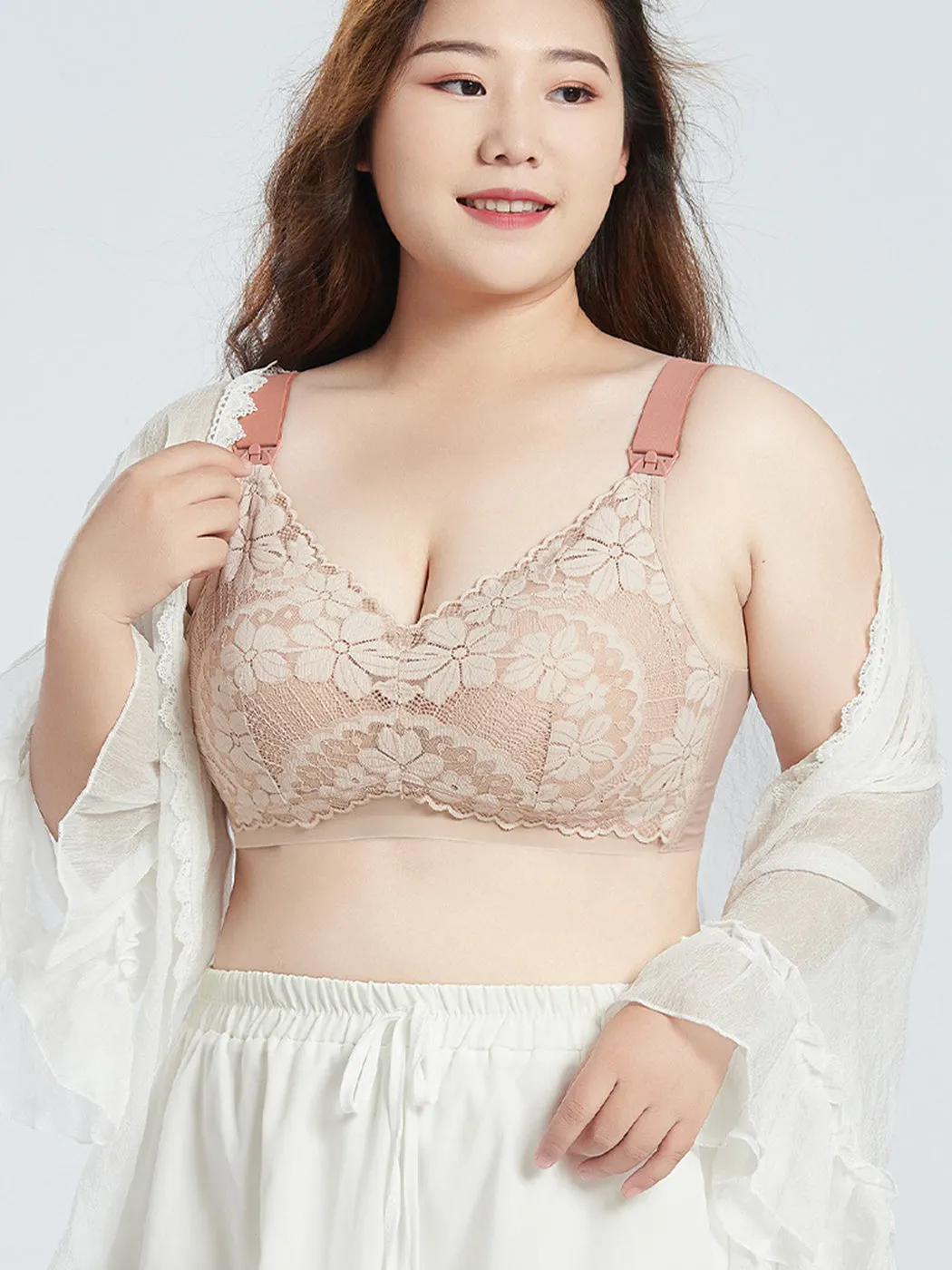 Latex Cup Silk Nursing Bra Without Underwire