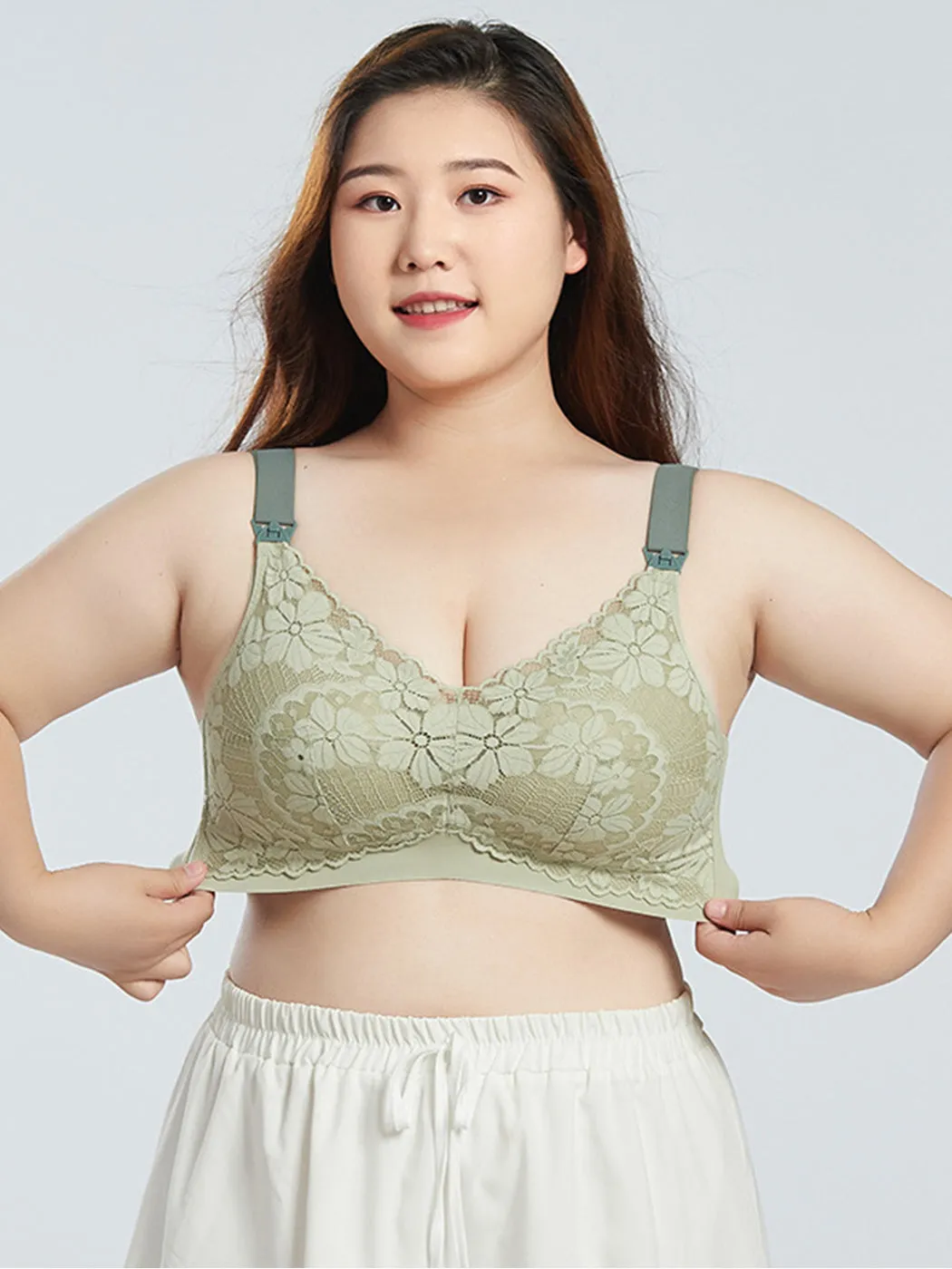 Latex Cup Silk Nursing Bra Without Underwire