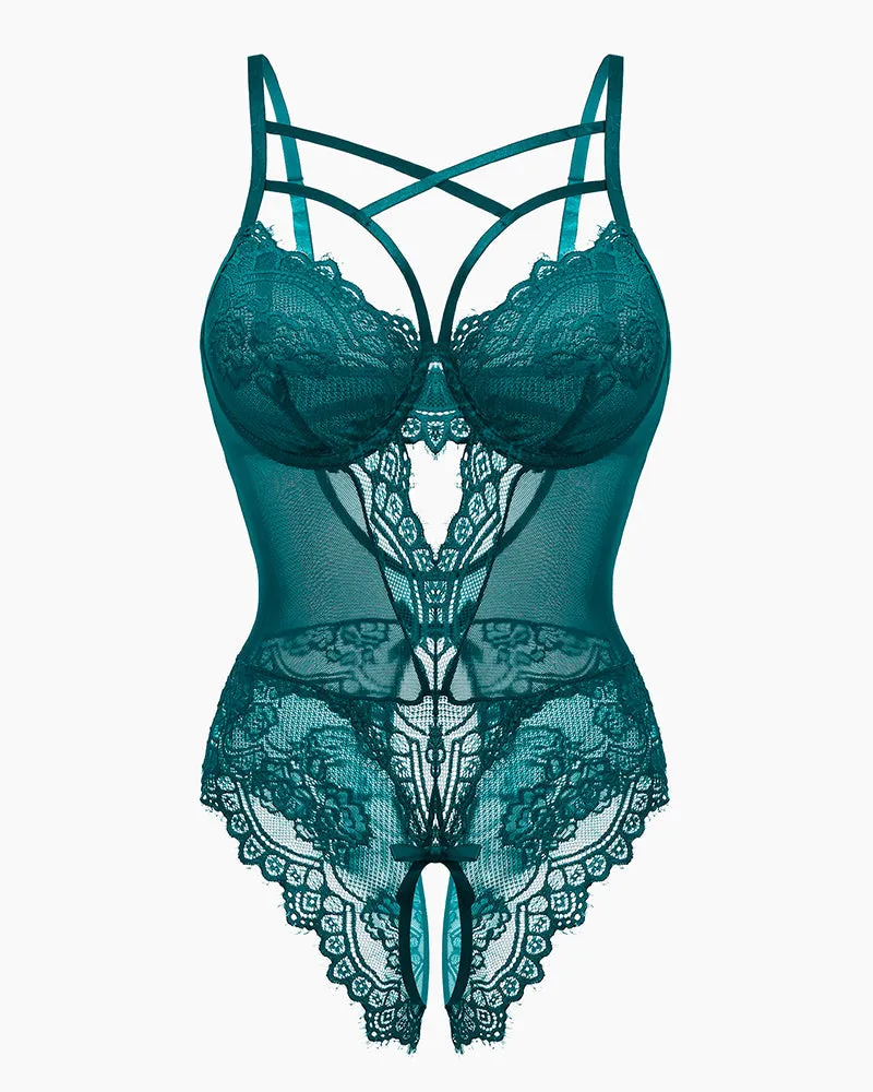 Leopard Lace Harness Bodysuit