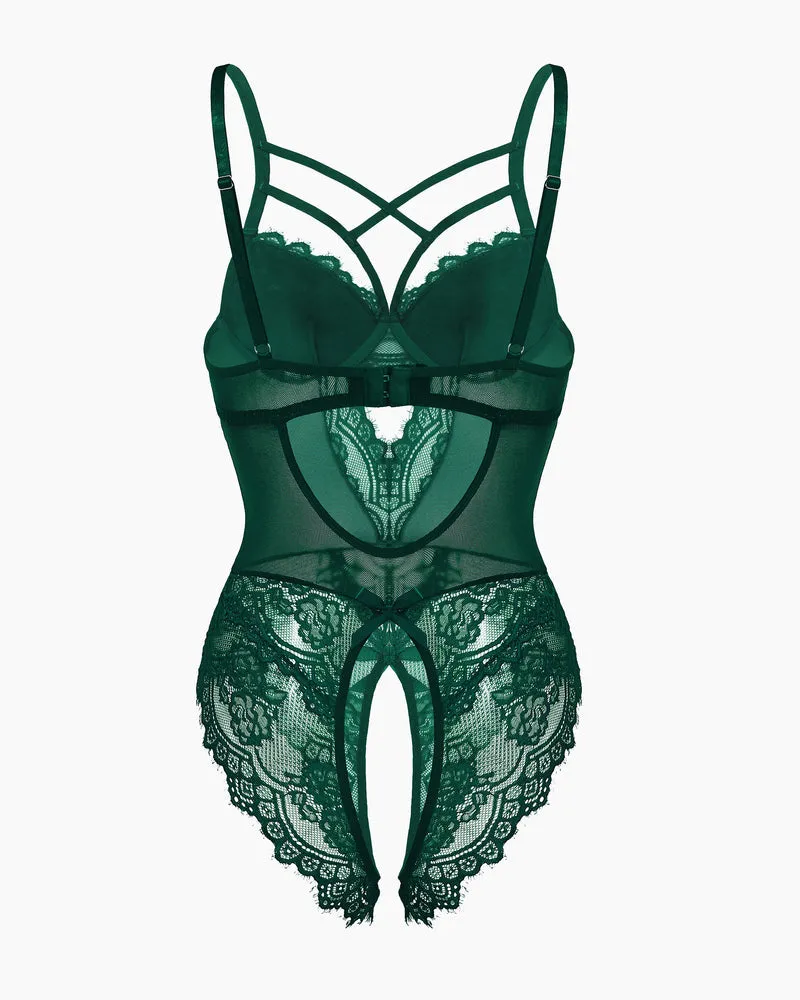 Leopard Lace Harness Bodysuit