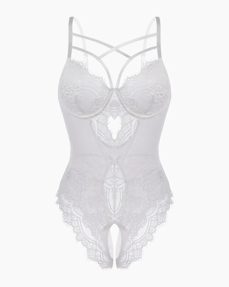 Leopard Lace Harness Bodysuit