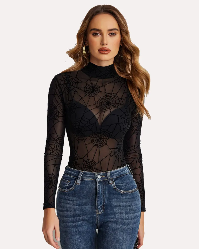 Long Sleeve Sheer Bodysuit (DE Only)