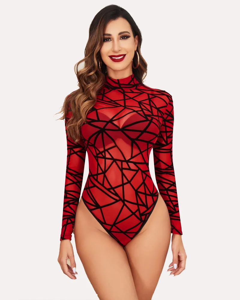 Long Sleeve Sheer Bodysuit (DE Only)