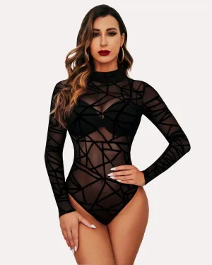 Long Sleeve Sheer Bodysuit (DE Only)