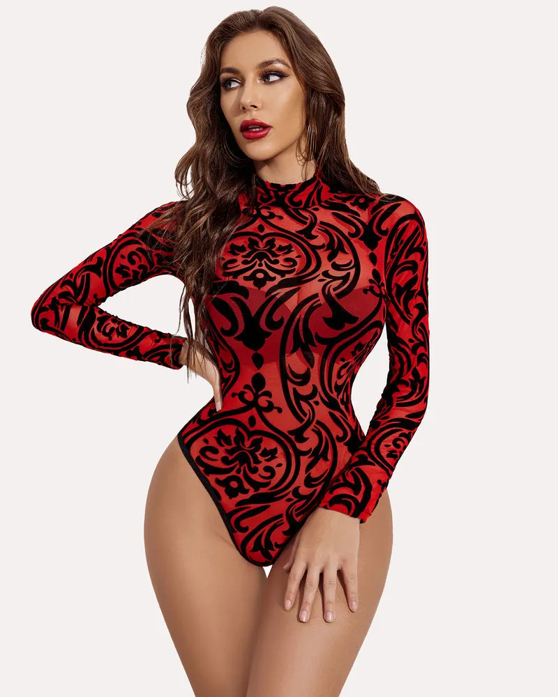 Long Sleeve Sheer Bodysuit (DE Only)