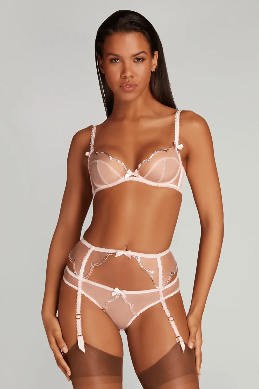 Lorna Party Suspender Pink
