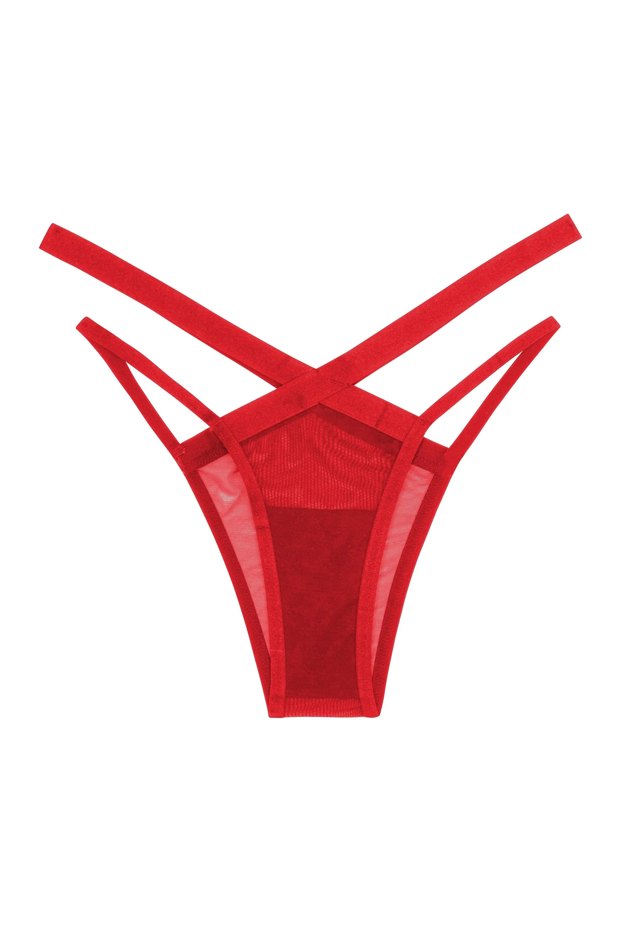 Mercury Red Cross Over Mesh Brazilian