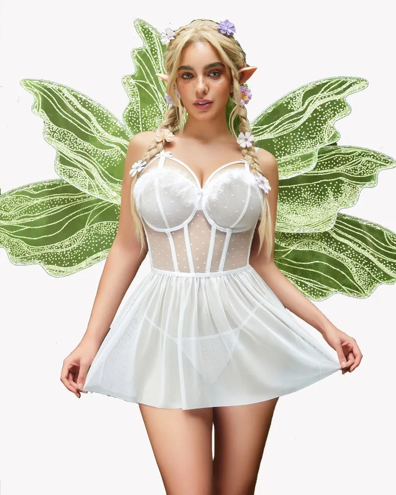Mesh Chemise Lace Push Up Nightgown