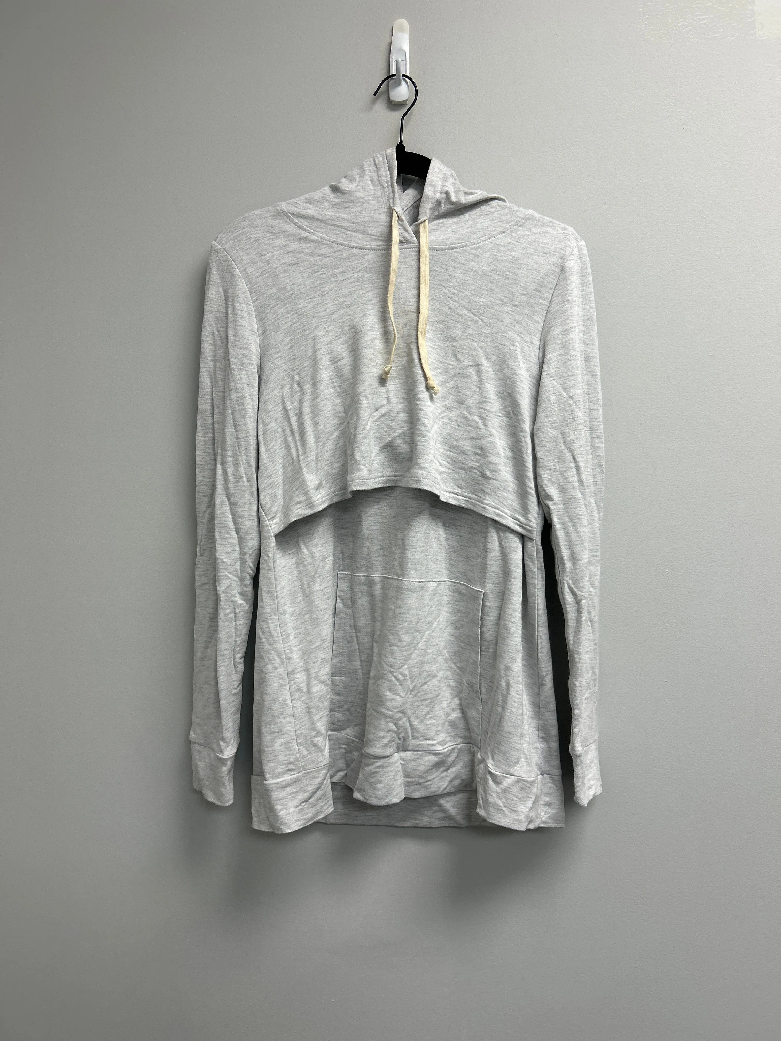 Outlet 7217 - Latched Mama Cloud Nursing Hoodie - HEATHERED OATMEAL - Medium