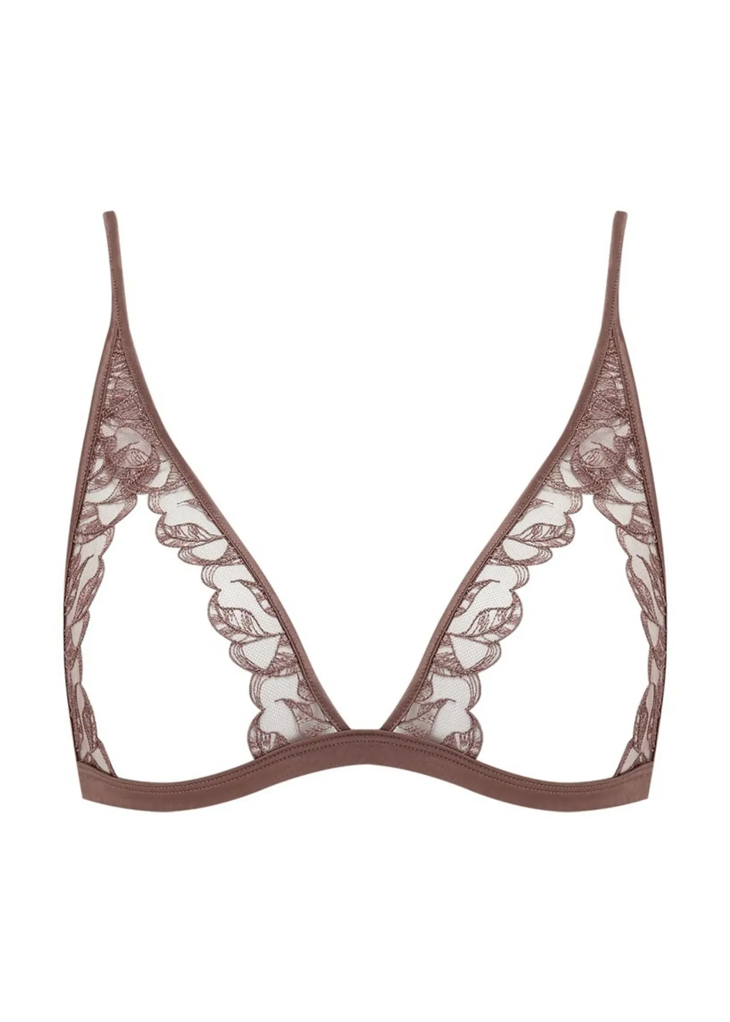 Paeonia Open Triangle Bra (Taupe)
