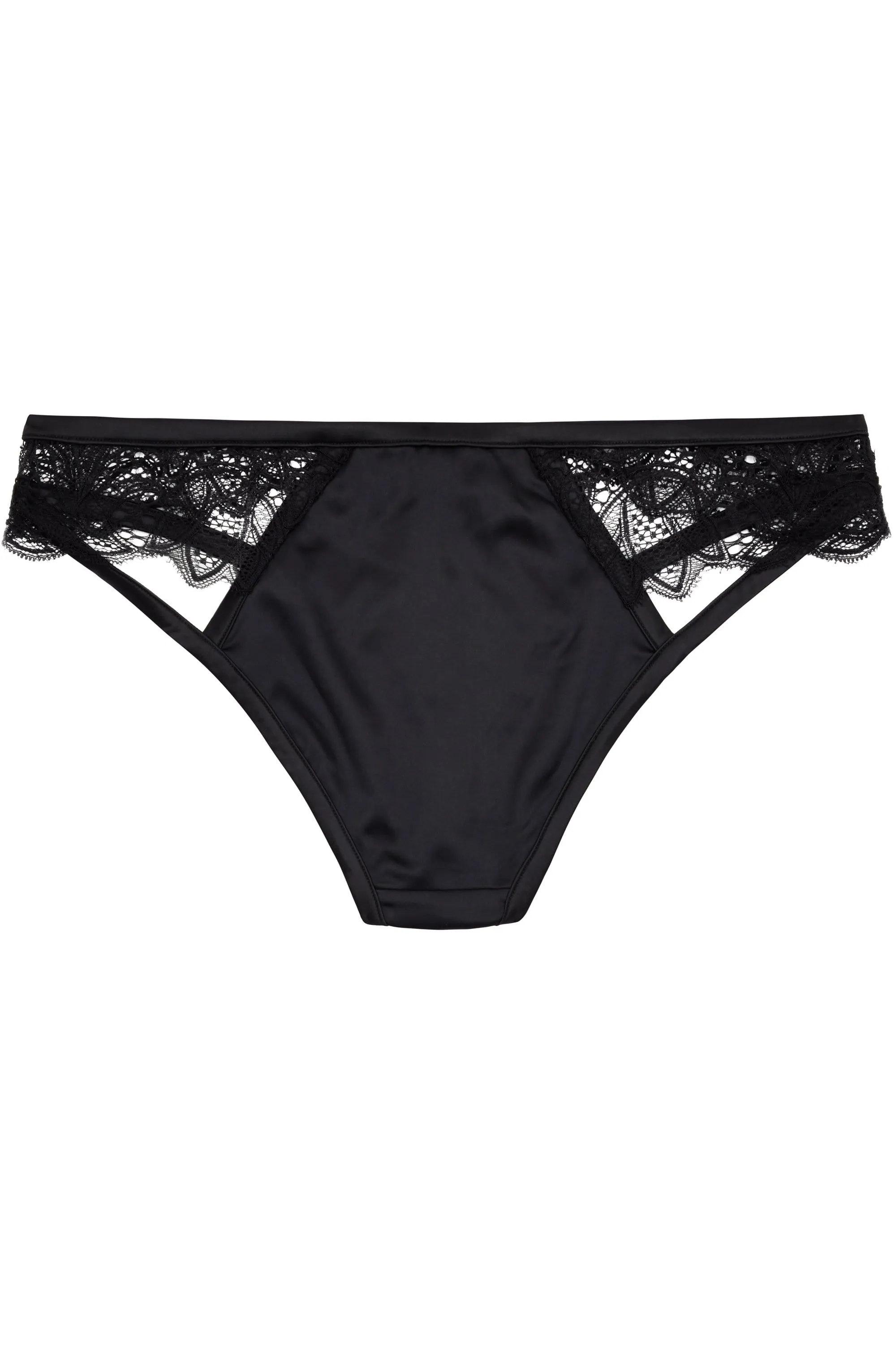 Peek & Beau Ida satin cut out knickers with lace