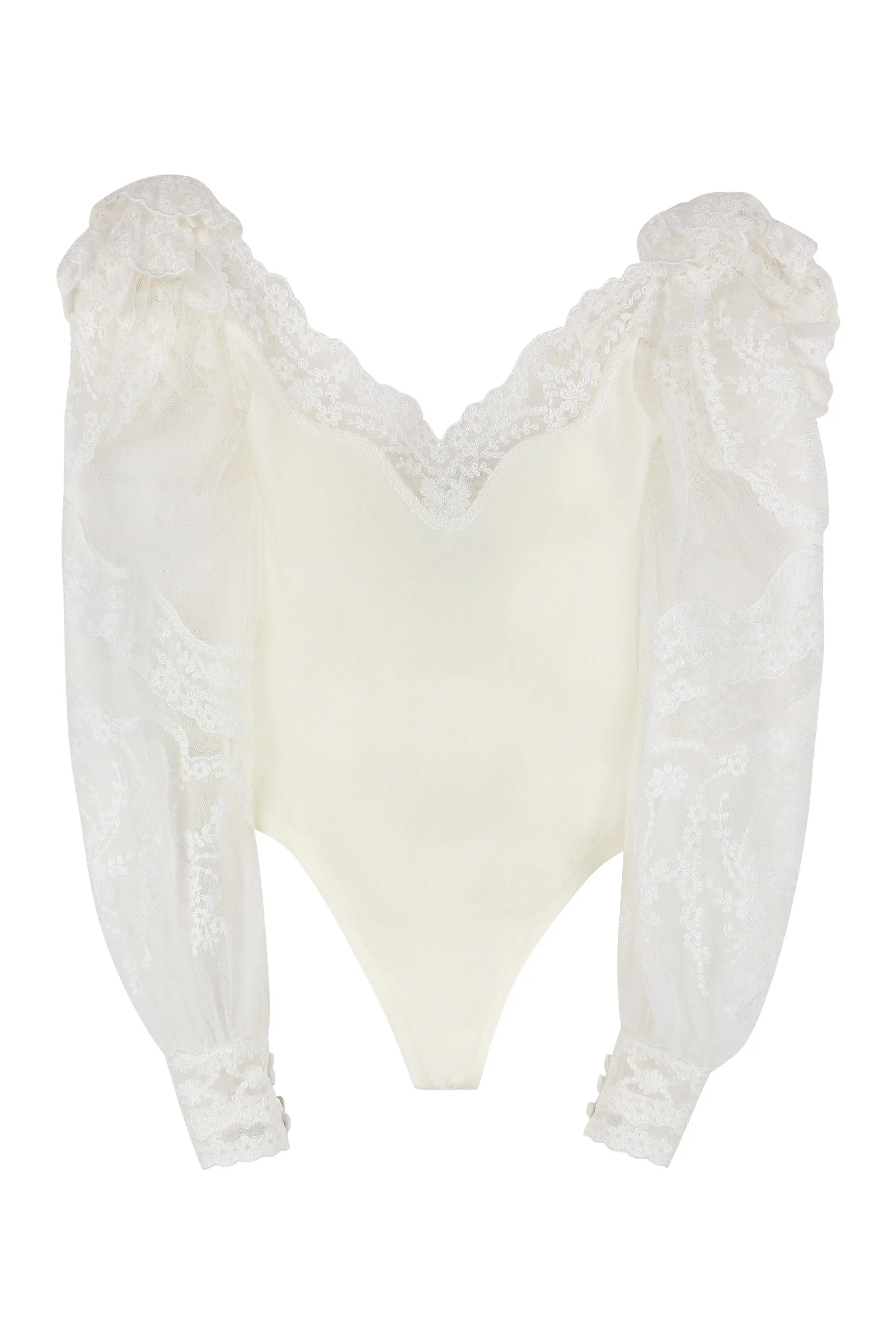Philosophy Di Lorenzo Serafini Lace-Detailed Bodysuit