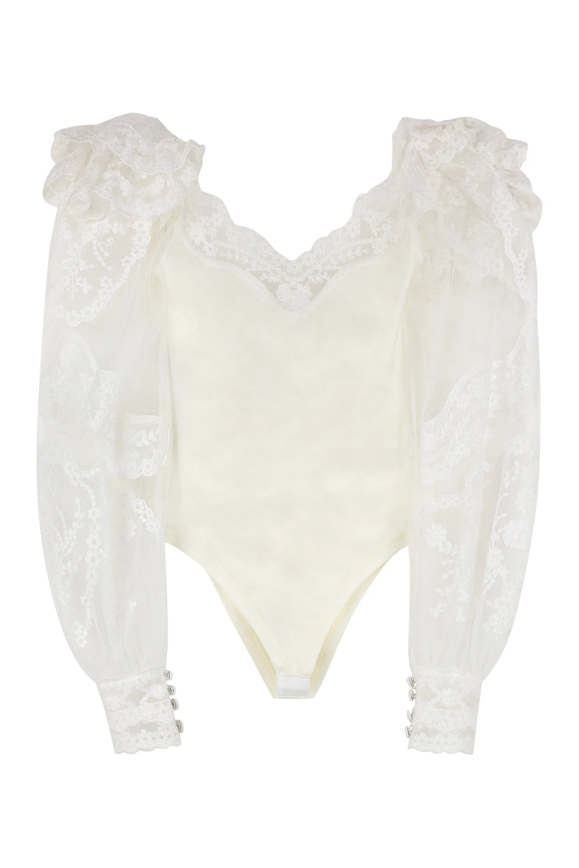 Philosophy Di Lorenzo Serafini Lace-Detailed Bodysuit