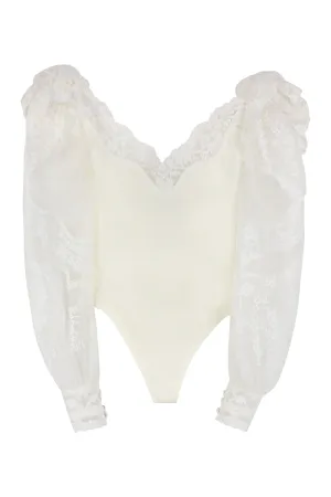 Philosophy Di Lorenzo Serafini Lace-Detailed Bodysuit
