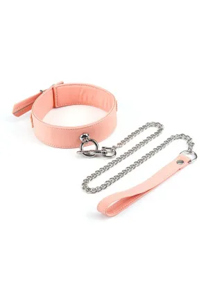 Pink Organosilicon Collar With Leash (Pink)