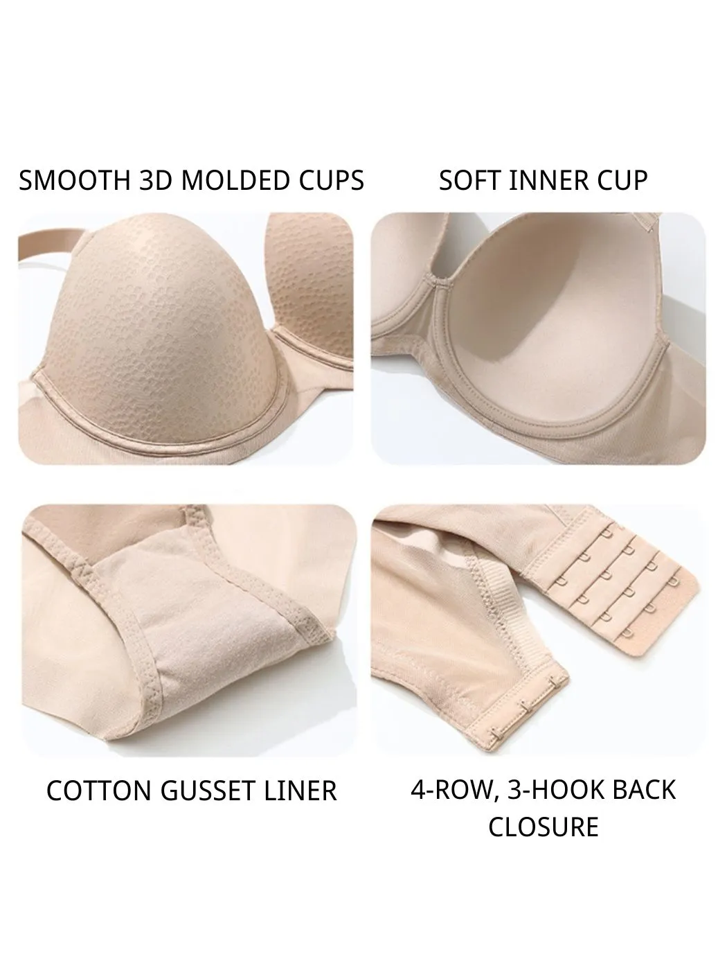 Plus Size Minimizer Underwire Bras Set for Full Bust Women