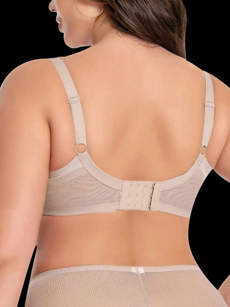 Plus Size Minimizer Underwire Bras Set for Full Bust Women