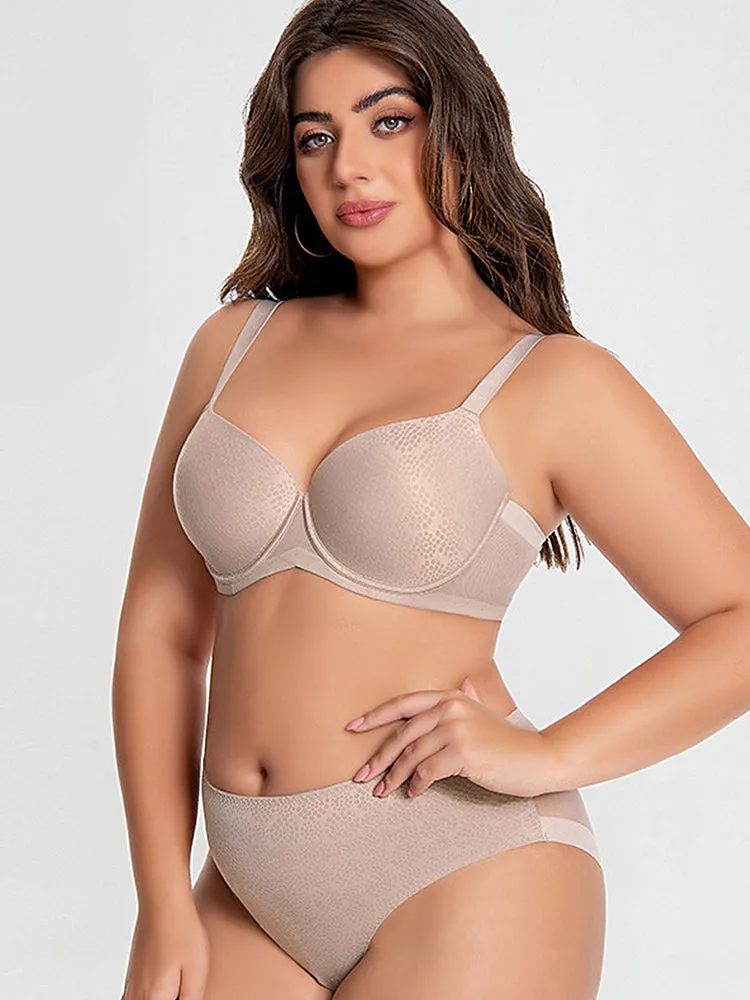 Plus Size Minimizer Underwire Bras Set for Full Bust Women