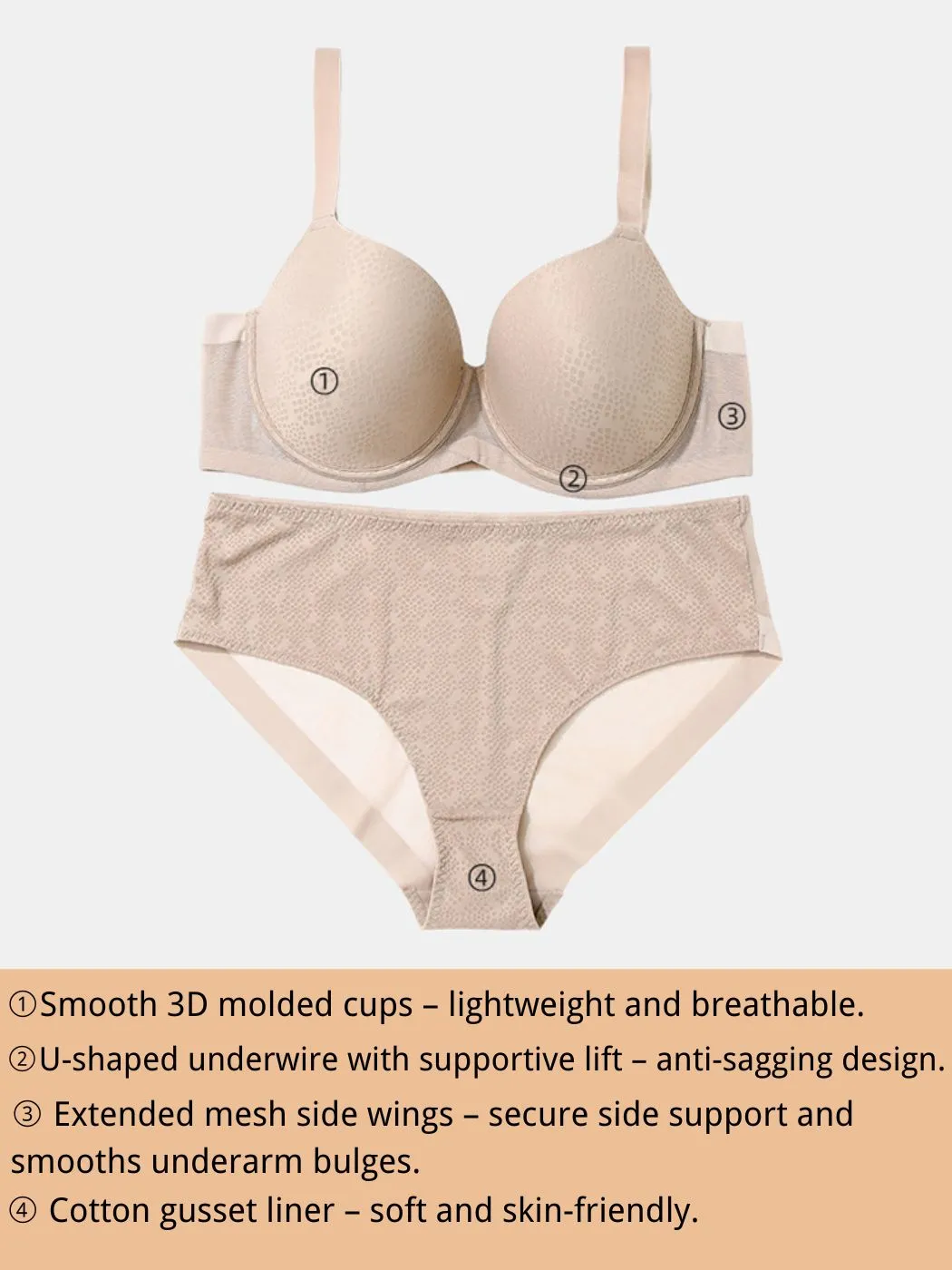 Plus Size Minimizer Underwire Bras Set for Full Bust Women