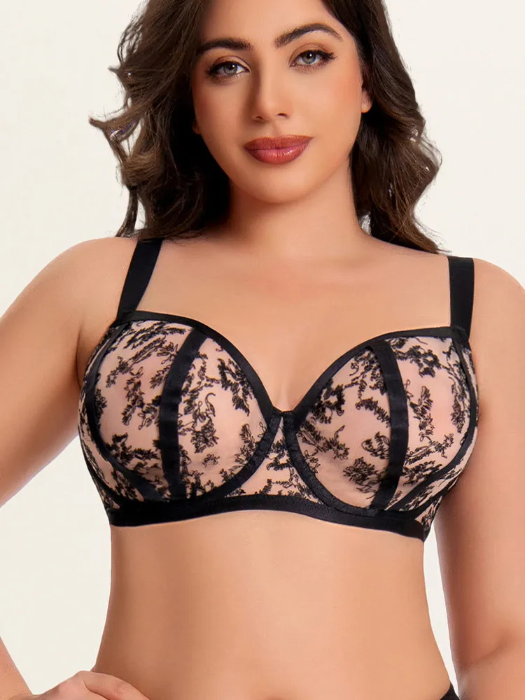Plus Size Minimizing Bra for Full-Bust Women