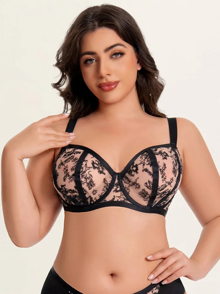 Plus Size Minimizing Bra for Full-Bust Women