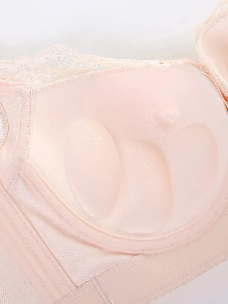 Push Up Lace Embroidery Padded Cup Underwire Bras