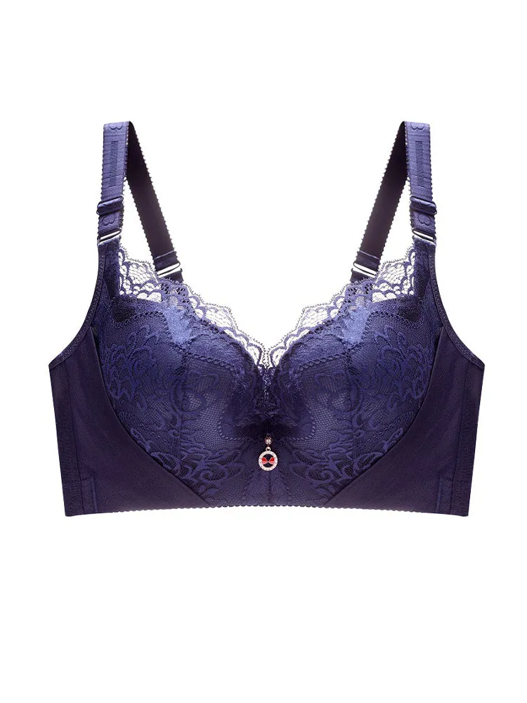 Push Up Lace Embroidery Padded Cup Underwire Bras