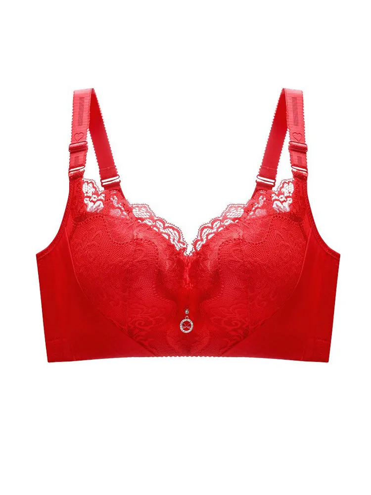 Push Up Lace Embroidery Padded Cup Underwire Bras