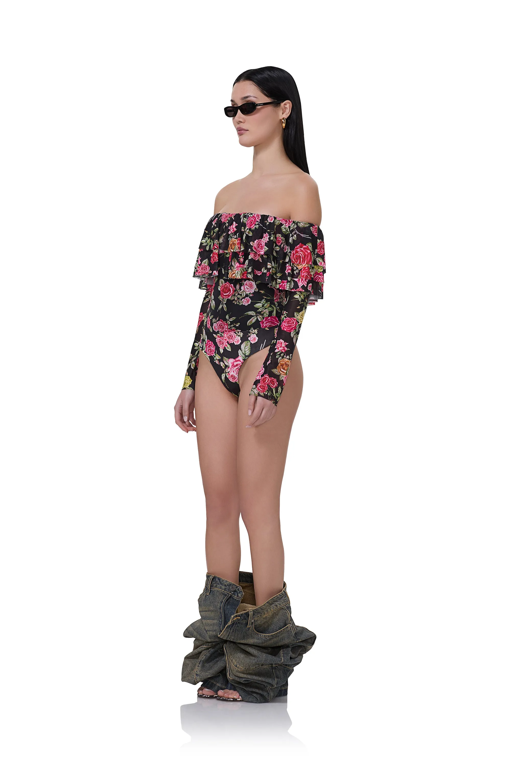 Rory Bodysuit - Wallpaper Rose