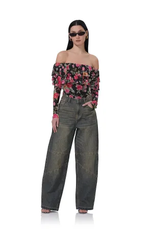 Rory Bodysuit - Wallpaper Rose