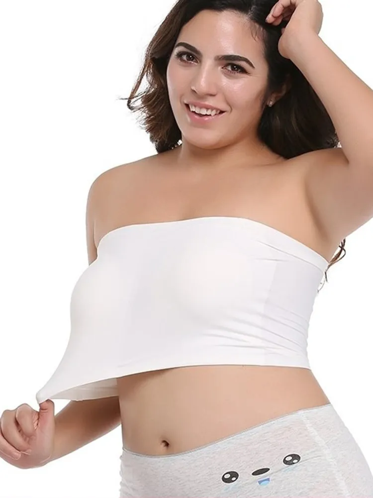 Seamless Bandeau Soft Padded Strapless Tube Top Bra