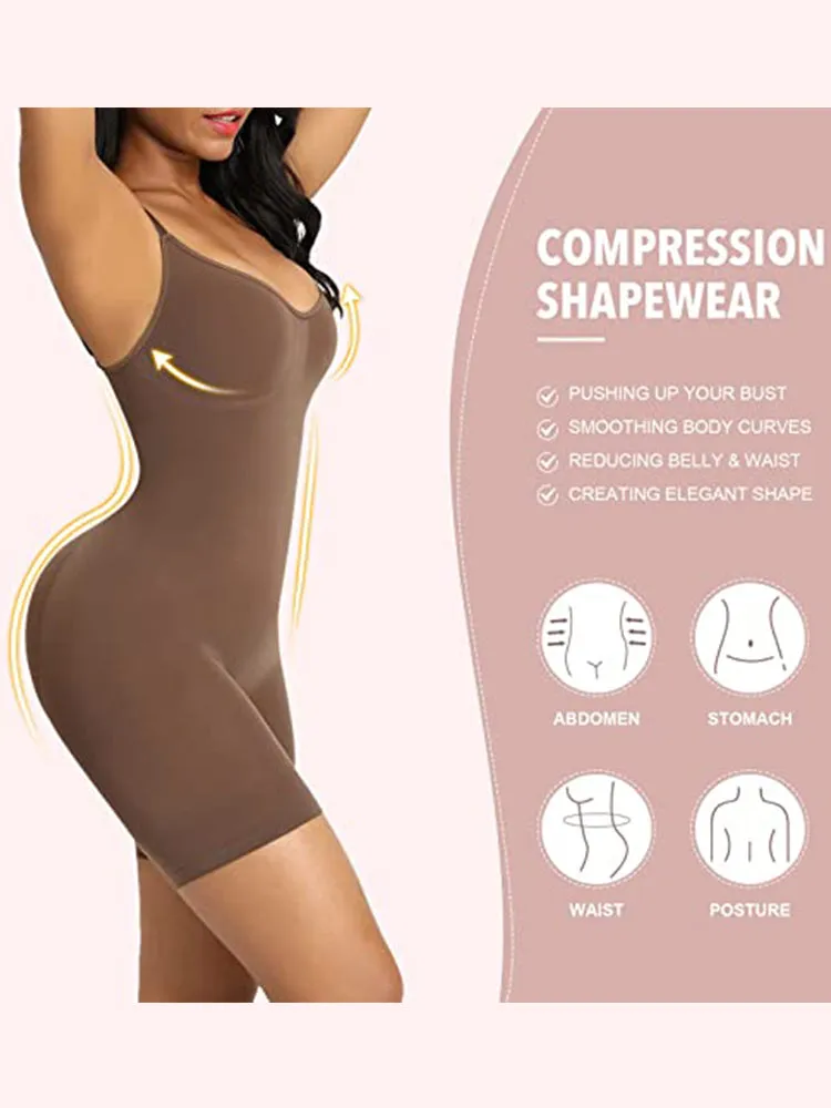 Seamless Butt Lifter Bodysuit Thigh Slimmer Shapewear