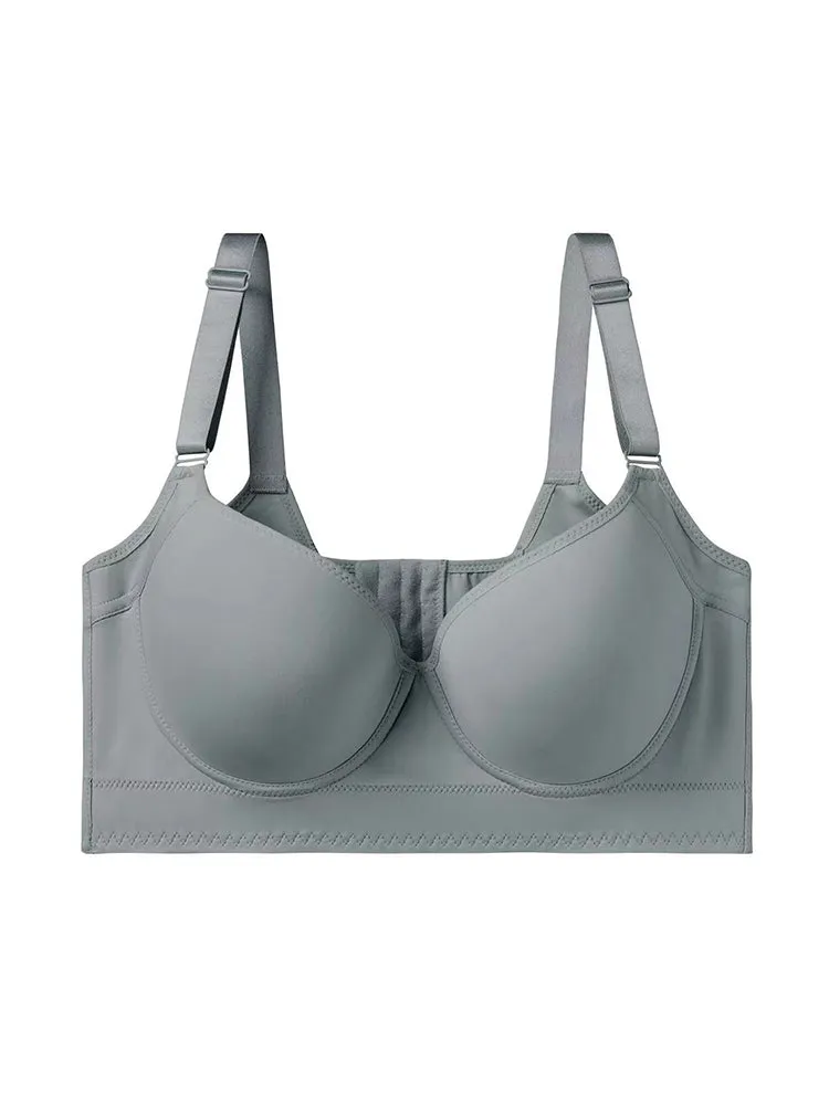 Seamless Deep V Underwire Push-Up Bra