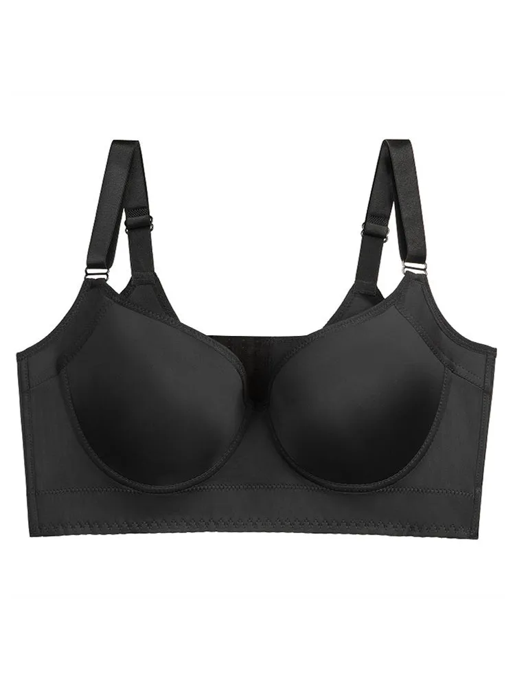 Seamless Deep V Underwire Push-Up Bra
