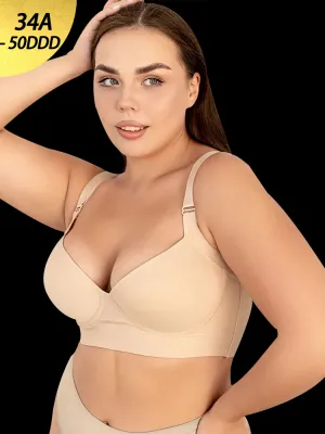 Seamless Deep V Underwire Push-Up Bra