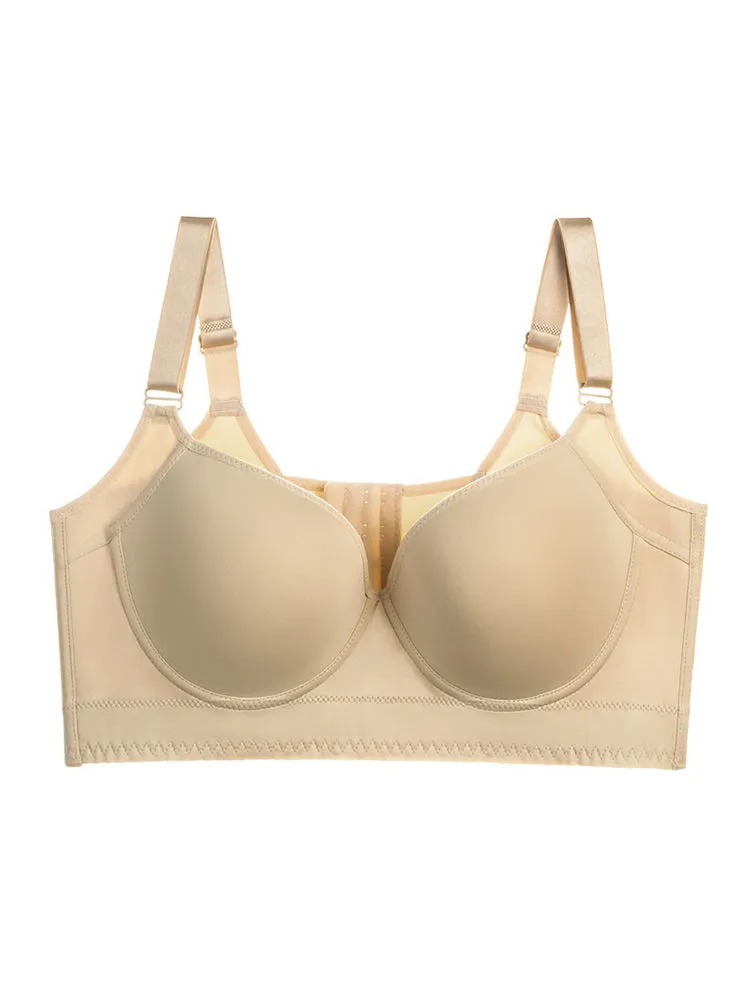 Seamless Deep V Underwire Push-Up Bra