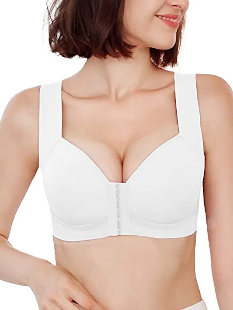 Seamless Front Closure Wire-free Push Up Bra