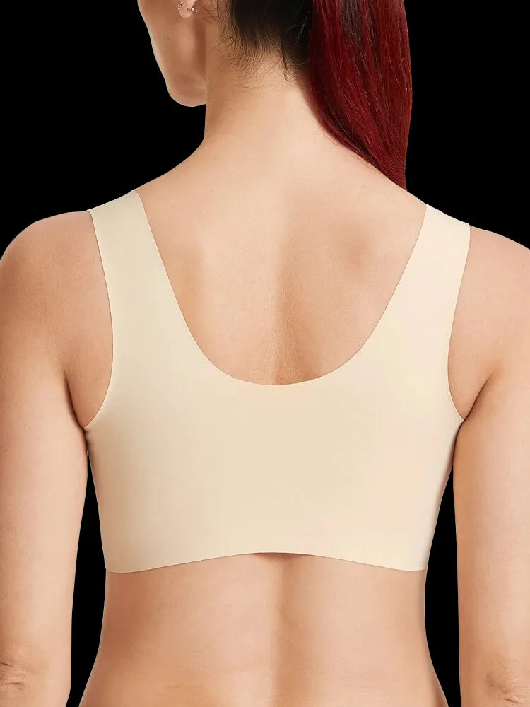 Seamless Front Closure Wire-free Push Up Bra