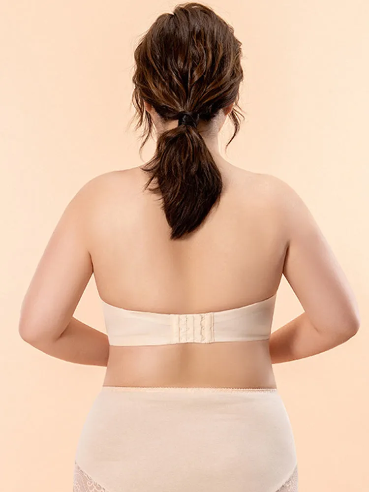 Seamless Push Up No-slip Half Cup Strapless Bra
