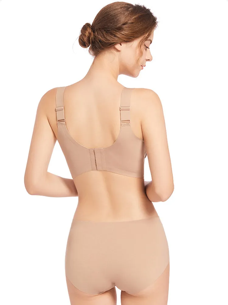 Seamless Wire-free Minimizer Bra with Wide Straps