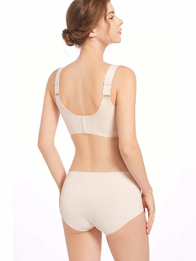 Seamless Wire-free Minimizer Bra with Wide Straps